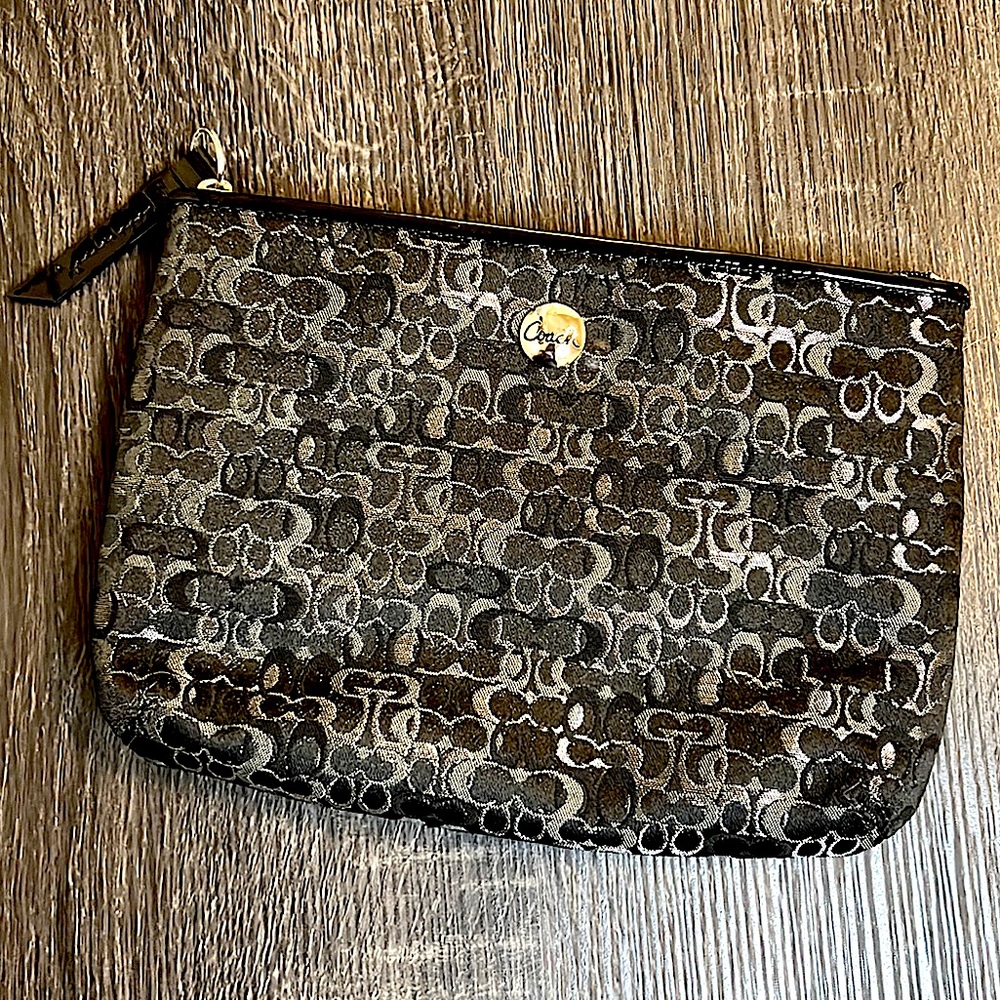Coach - NWT Black & Silver Fabric Bag